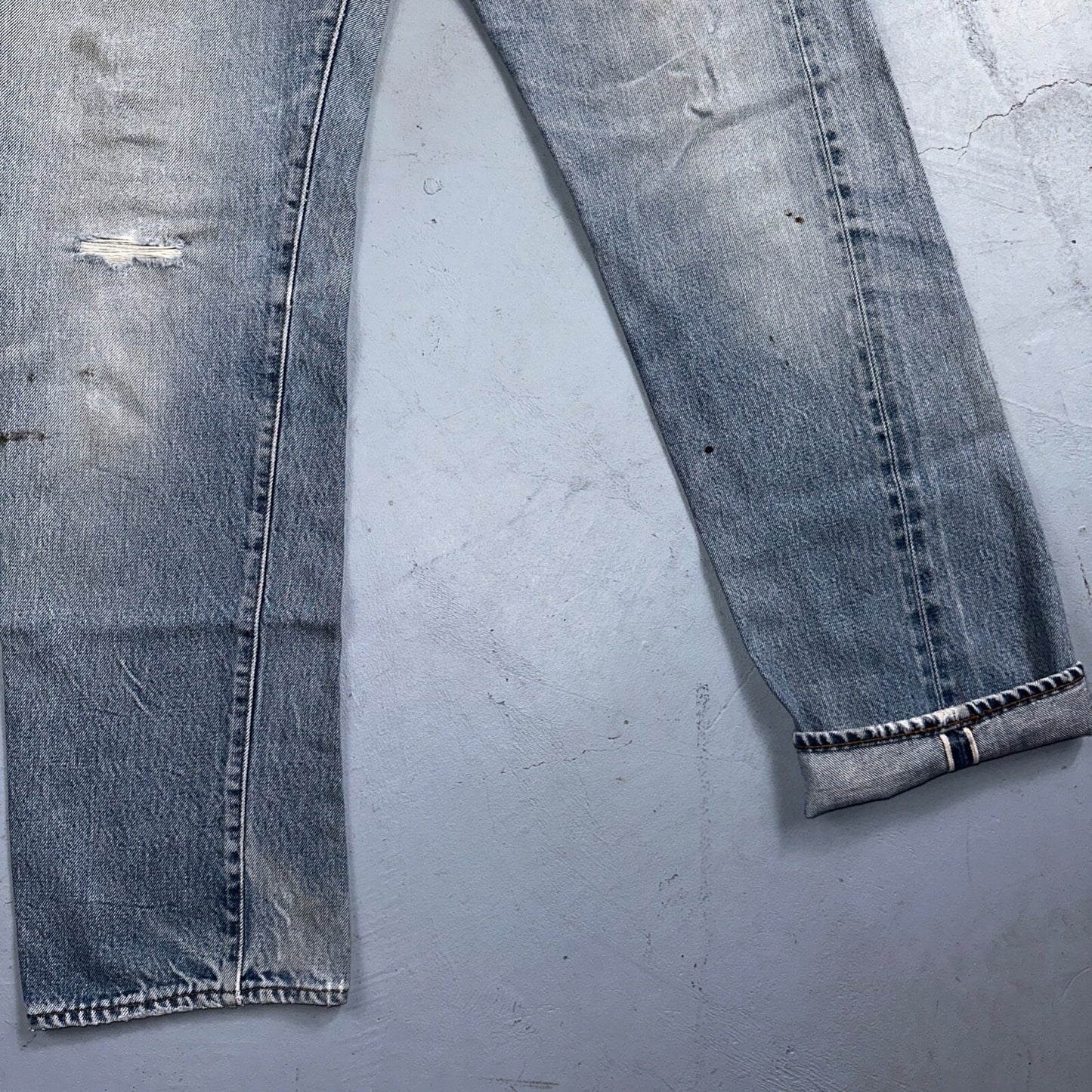 Levis 501 Vintage 80s Redline Selvedge USA XX Jeans Light Wash 30x34 Act 28X30
