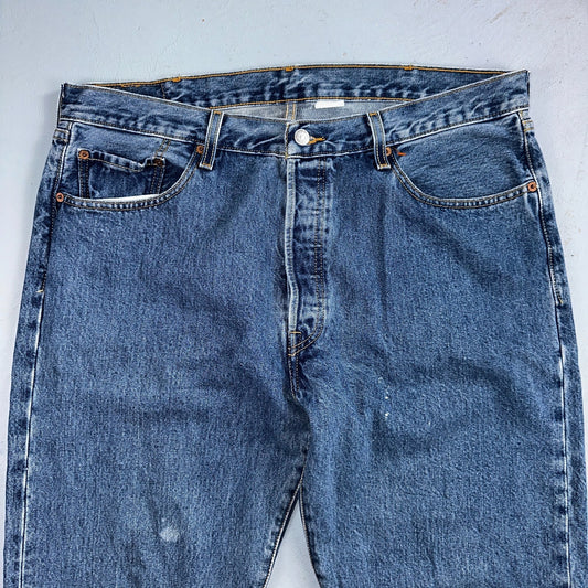 Levis 501 Vintage Y2K 90s XX Straight Leg Jeans Blue Med Wash 38x34 Act 37x33