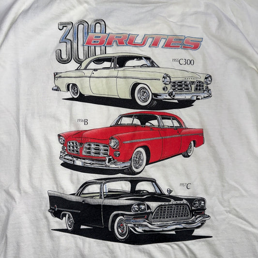 300 Brutes Cars VTG T Shirt Letter Legends Sports Racing Automobile Cool Y2K