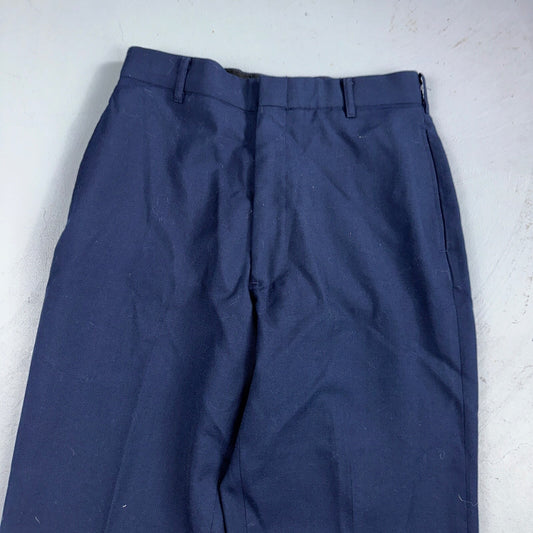 Vintage DPSC Air Force Pants Mens 30R Navy Blue Wool Blend Trouser 28x30 90s