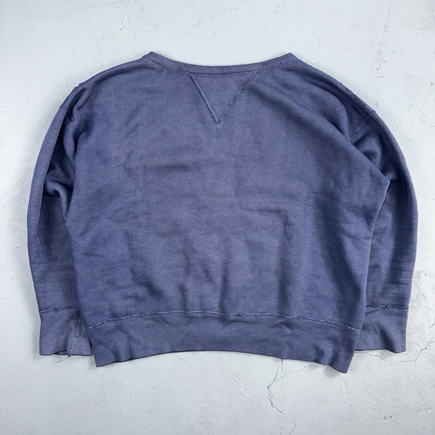 VTG Double V Sweatshirt 40s 50s 1940s Faded Blue Crewneck Boxy Rockabilly 1950s