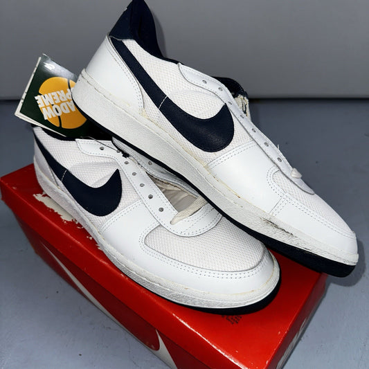 1984 Vintage Nike Meadow Supreme White Navy Blue Republic Of Korea Size 10 Tags