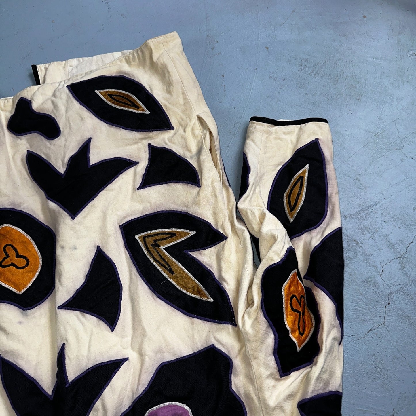 Victor Camarena Vintage 80s Cubist Patchwork Open Front Coat Hipster