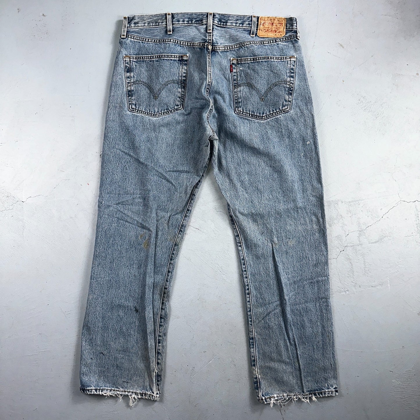 Levis 501 Vintage Y2K Mexico Straight Leg Jeans Blue Light Wash 40x30 Act 38x30