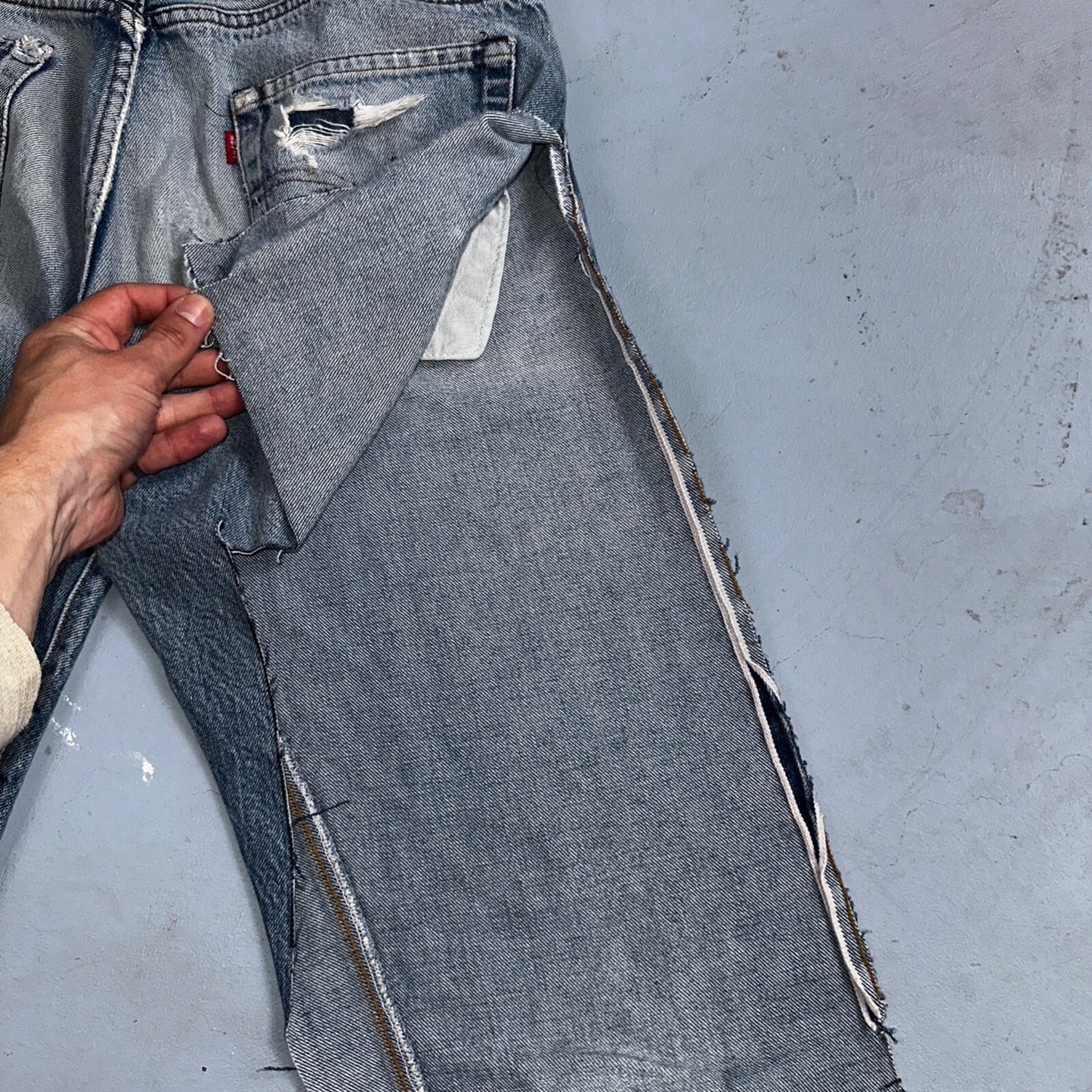 Levis 501 Vintage 80s Redline Selvedge USA XX Jeans Light Wash 33x40 Act 30x34