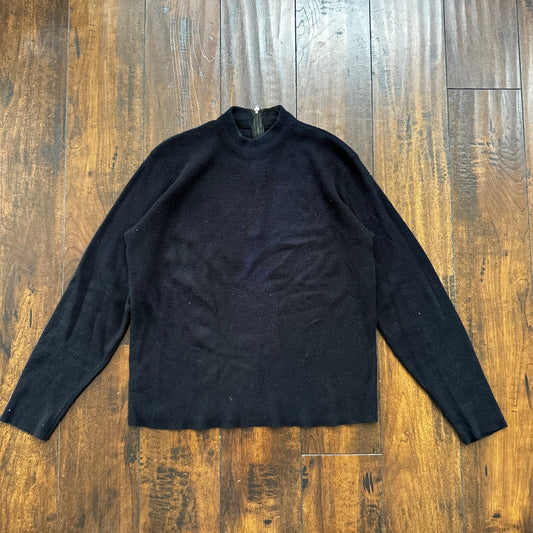 VTG Jantzen Womens Wool Crew Neck Long Sleeve Black Sweater Rockabilly 1960s