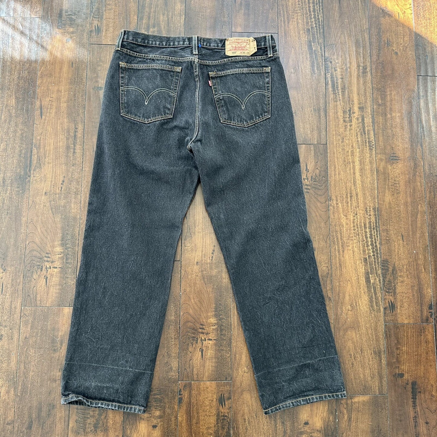 Vintage 90s Levis 501 XX 38x30 USA Tag Jeans Black 80s Act 36x30