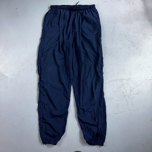 Nike VTG 90s Windbreaker Track Pants Ankle Zip Unlined Blue 1990s Essential