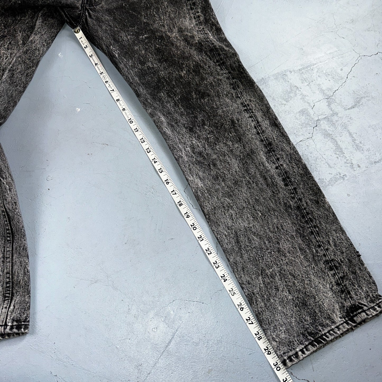 Levis 501 Vintage 80s USA XX Straight Leg Jeans Black Acid Wash 33x32 Act 31x30