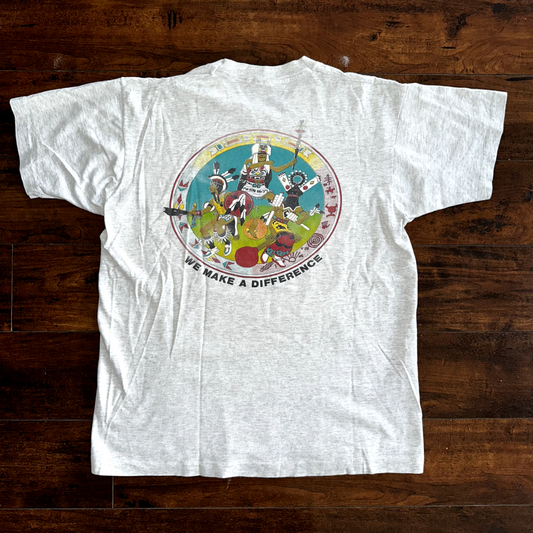 Knotts Indians Make Difference Vintage T Shirt Fruit Of The Loom USA 90s Tribal