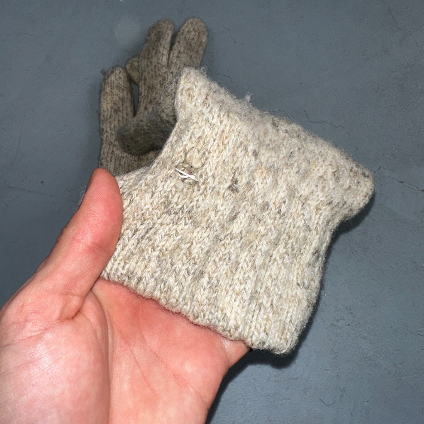 Eddie Bauer Wool Gloves Small Med Charcoal Black Gray Winter VTG Made In USA