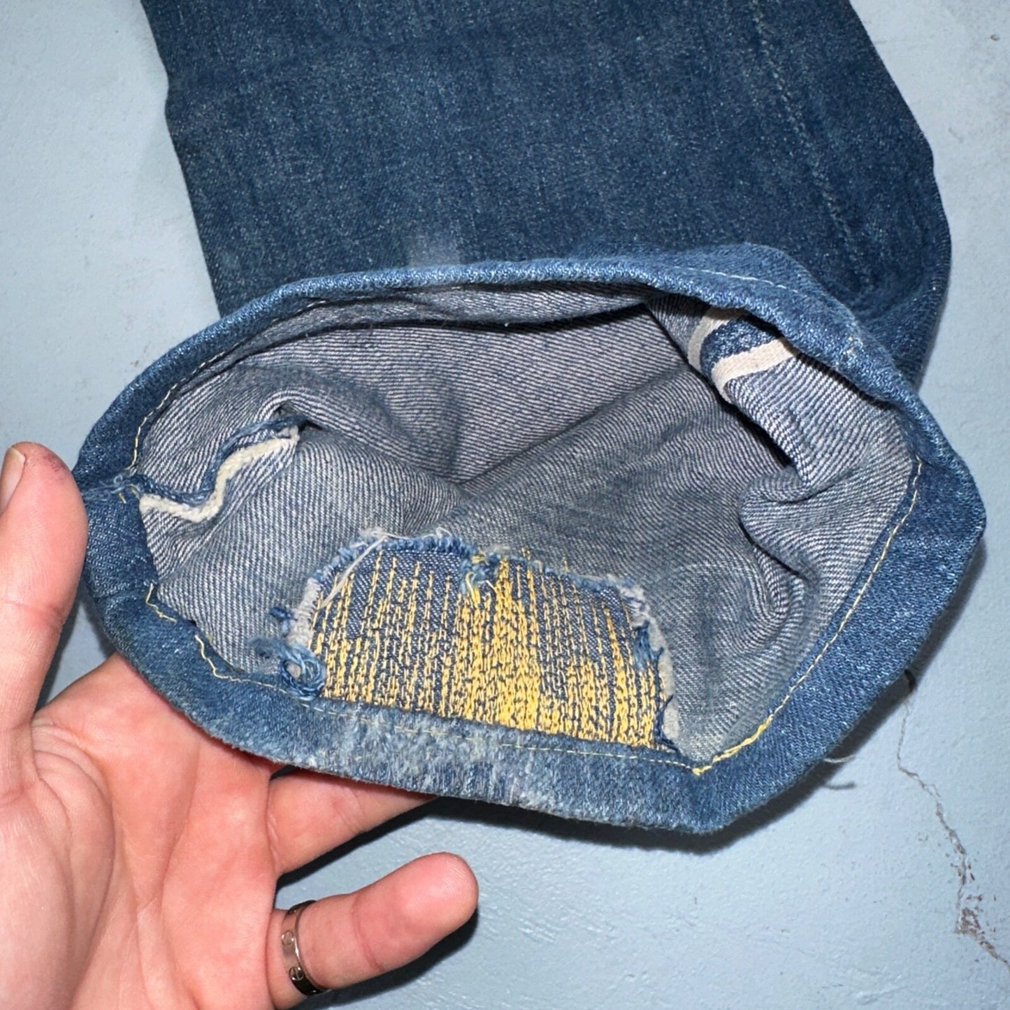 Levis 701 Big E Vintage 50s Redline Hidden Rivets USA 1950s Jeans 501 Act 26x29