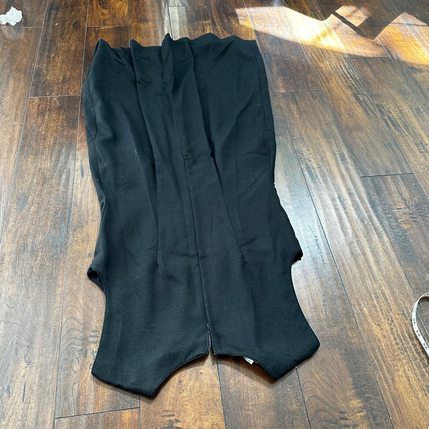 Vintage USA Rockabilly Womens Dress Skirt 60s 70s Top Black Wool Stained