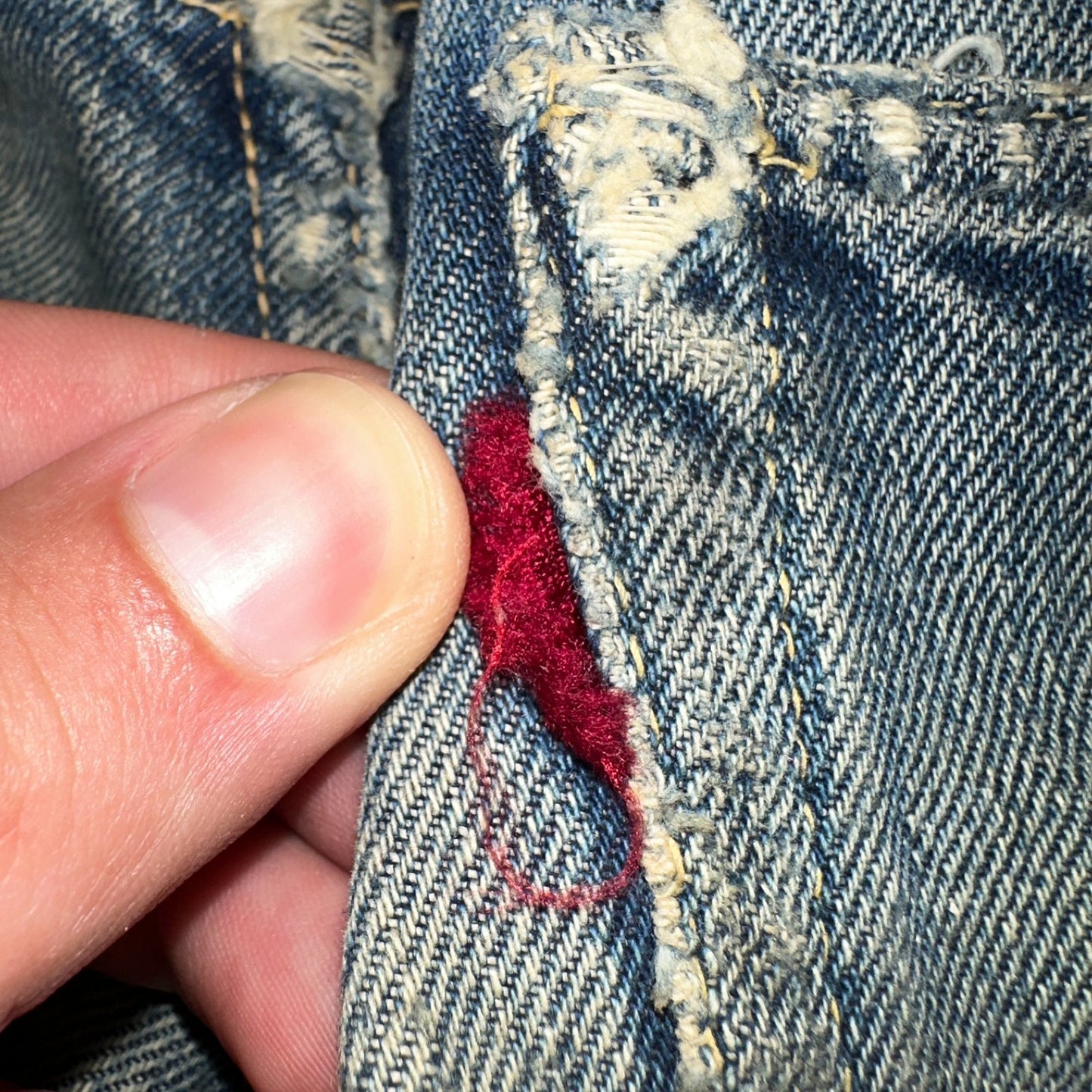 Levis 501 XX Big E Vintage 40s Redline Selvedge USA XX 1940s 50s Jeans 27x27