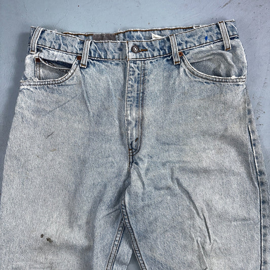 Levis 550 Vintage 90s USA Orange Tab Relaxed Blue Ligh Wash Jeans 36x32 Ac 33x30