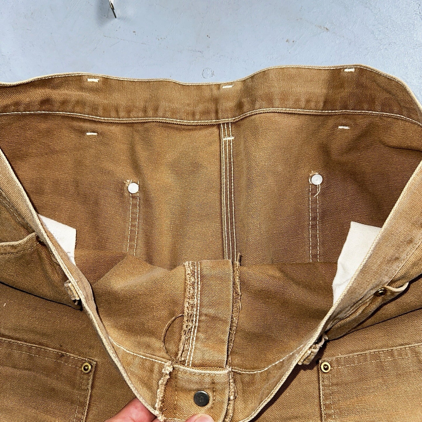 Carhartt 1989 VTG Double Knee Carpenter 80s Pants USA B01 Brown 42x32 Act 40x30