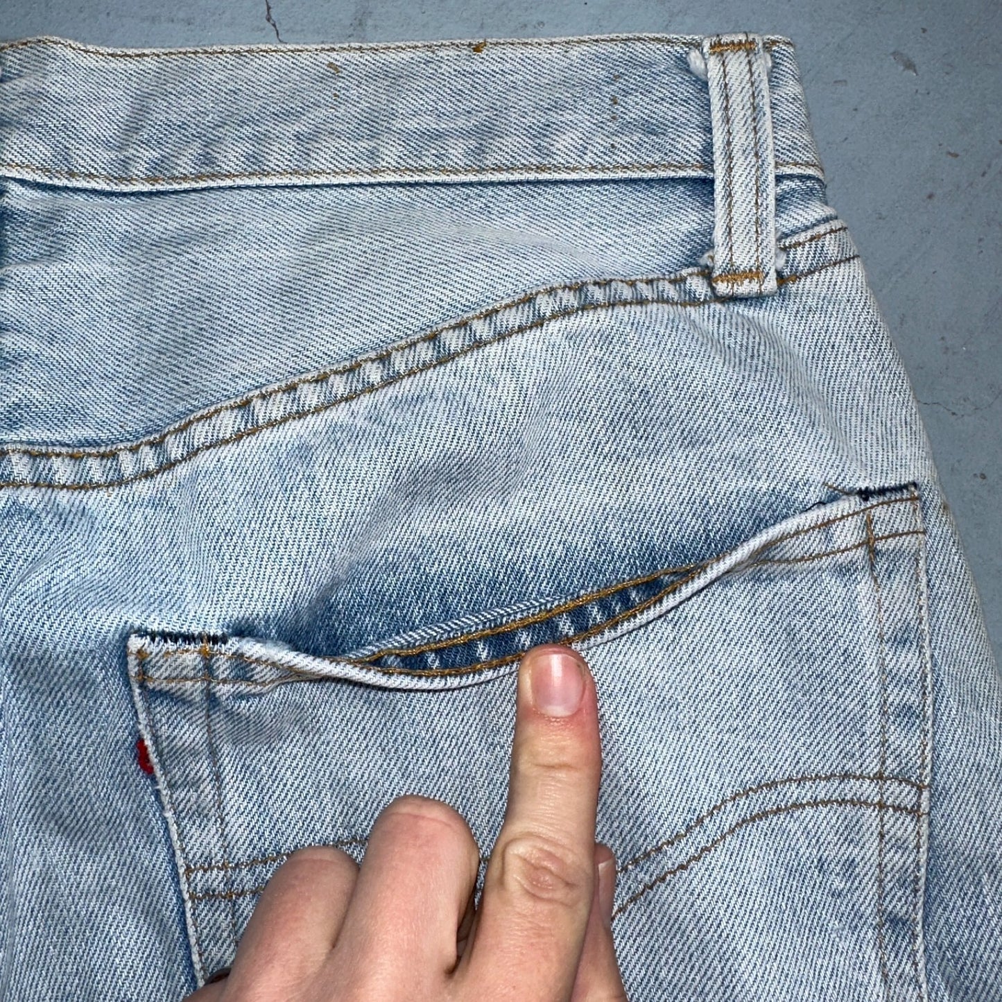 Levis 501 Vintage 80s Redline Selvedge USA XX Jeans Light Wash 1980s Act 30x29