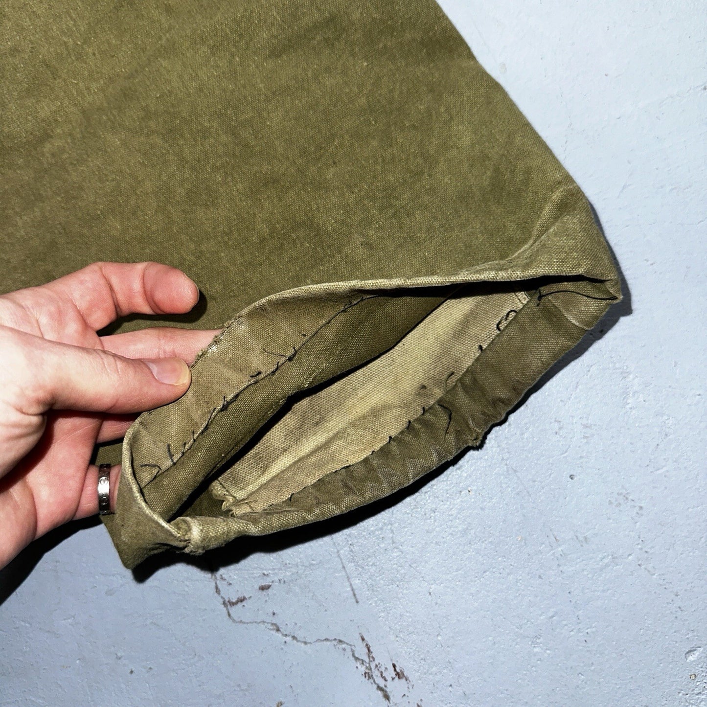 Vintage 50s 60s Duck Canvas Hunting Pants Zip Size 33x26 Rockabilly Double Knee