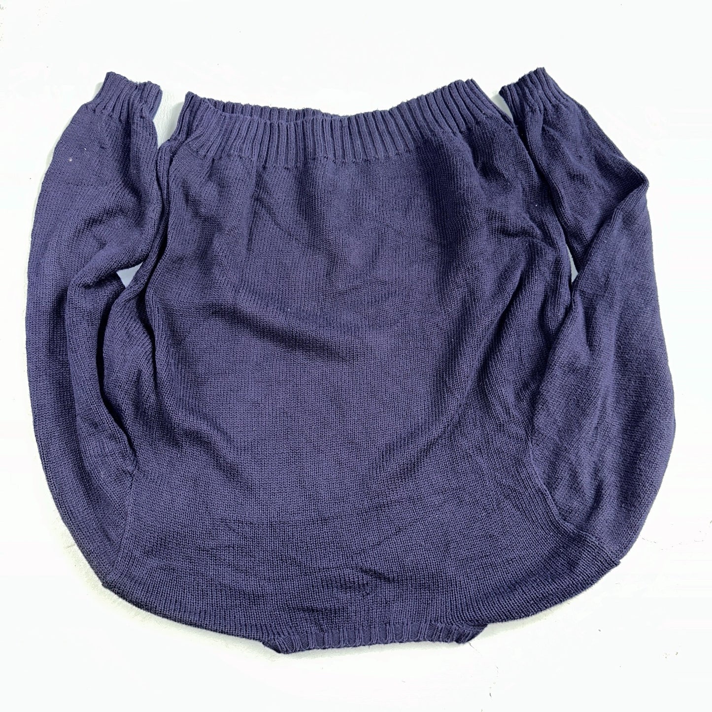 Polo Ralph Lauren Knit Crew Neck Sweater Blue Long Sleeve VTG 90s Cotton Size L