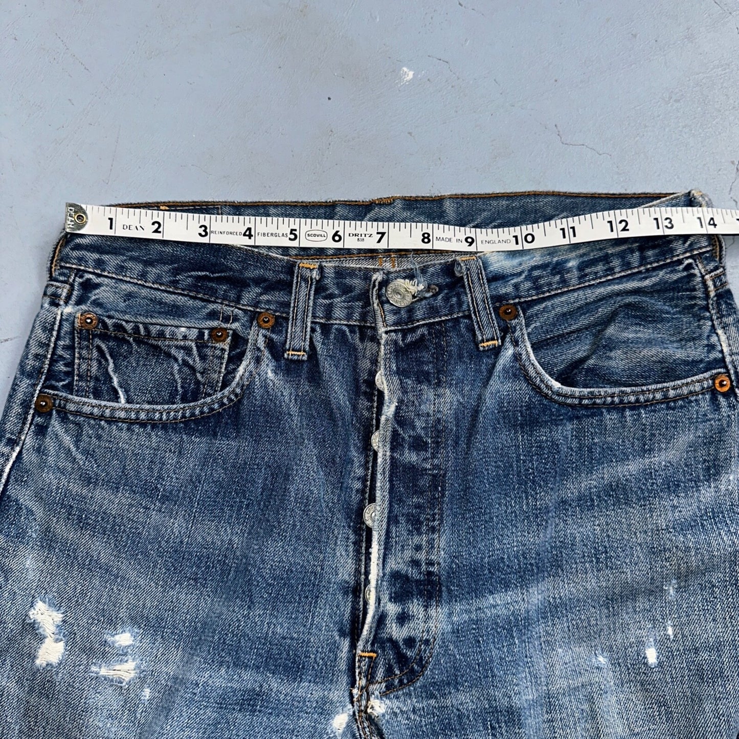 Levis 501 Big E Vintage 60s Redline Selvedge USA XX 1960s Jeans 66 Act 28x28