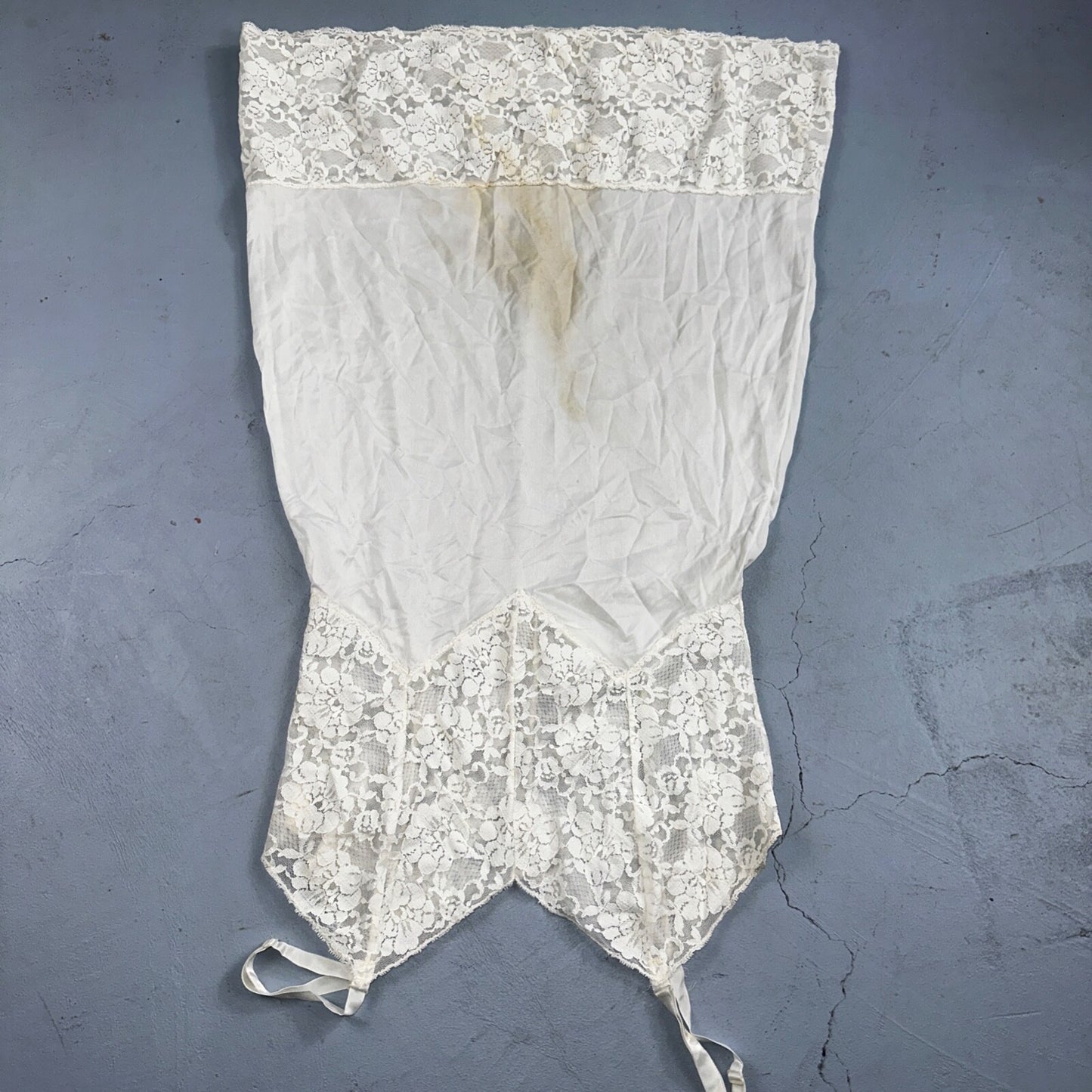 VTG 1960s Aristocraft Lingerie Slip Dress Sleepwear Full Sweep Nightgown Lace