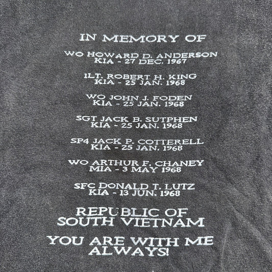 South Vietnam RIP VTG T Shirt Single Stitch Memorial War Army Military USA Faded