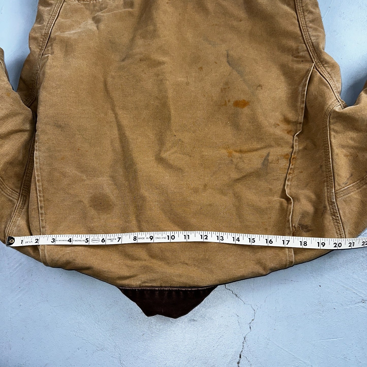 Carhartt VTG Detroit Jacket Men's Large Lined Blanket Workwear J97 CML Thrashed