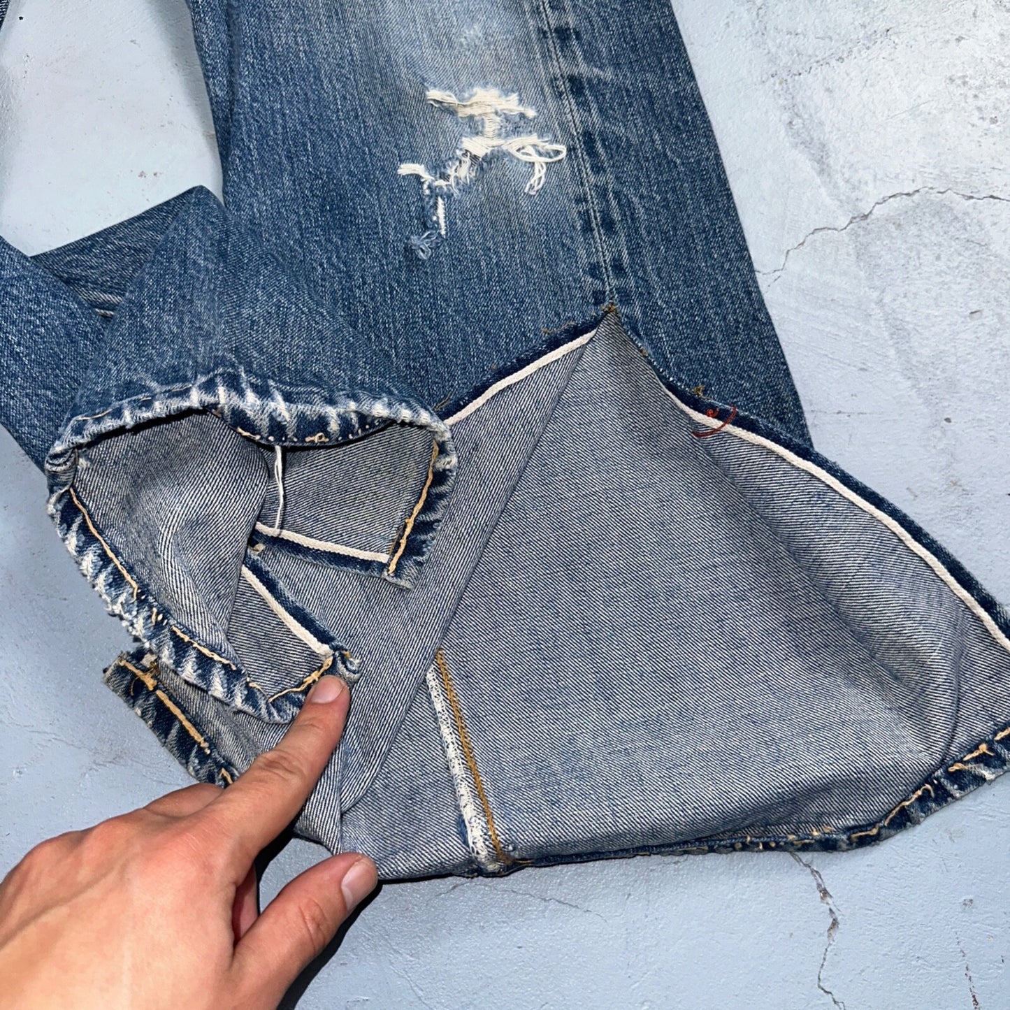 Levis 501 Big E Vintage 60s Redline Selvedge USA XX 1960s Jeans 66 Act 28x28
