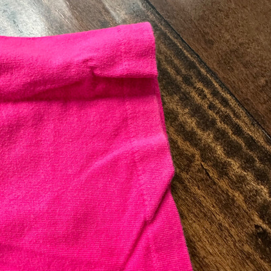 Hanes Beefy Blank Vintage T Shirt 80s Pink Simple Cool Single Stitch USA 90s