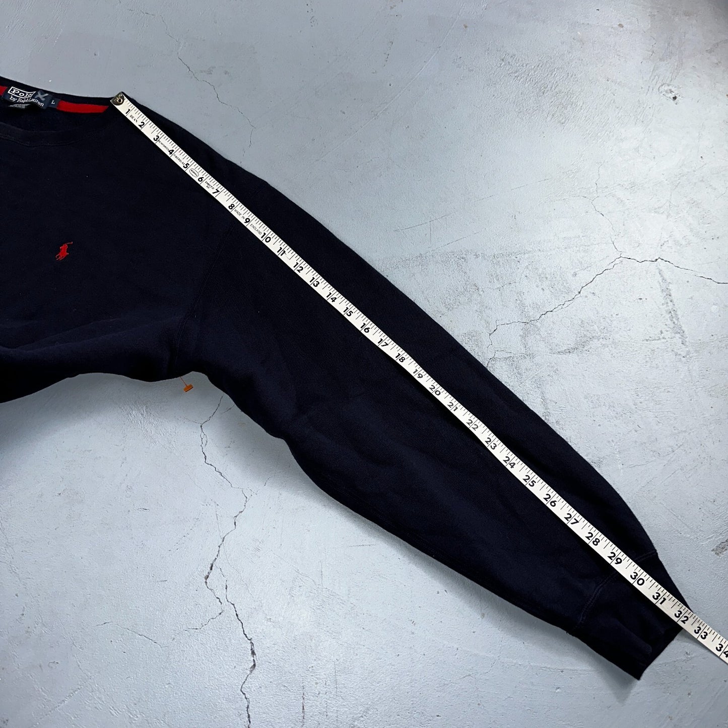 Polo Ralph Lauren VTG Sweatshirt Men Large L Blue Crewneck Crew Neck 90s