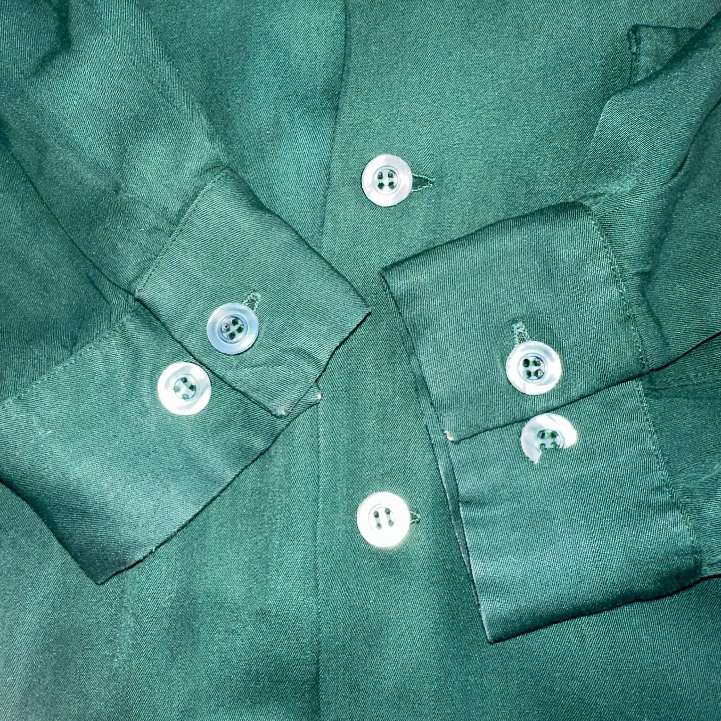 Vintage 1940s McGregor Gabardine Ricky Jacket Button Up Bottle Green 40s Rare