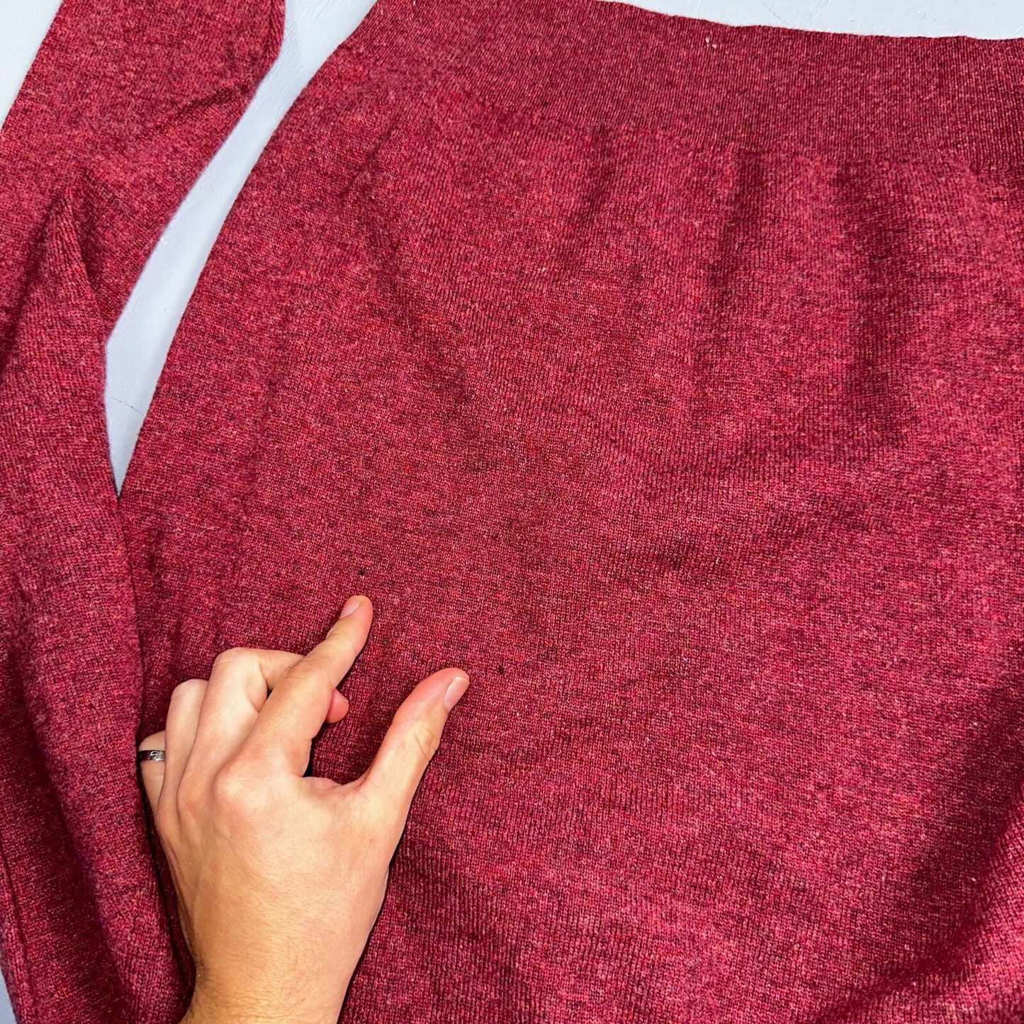 VTG Edinburg Woolen Mill Wool Cardigan Sweater Women’s M 1970s Red Lambswool