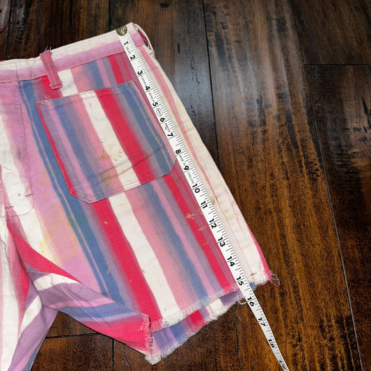 Vintage USA Rockabilly Womens Dress Pants 60s 70s Shorts Multicolor Pink Work