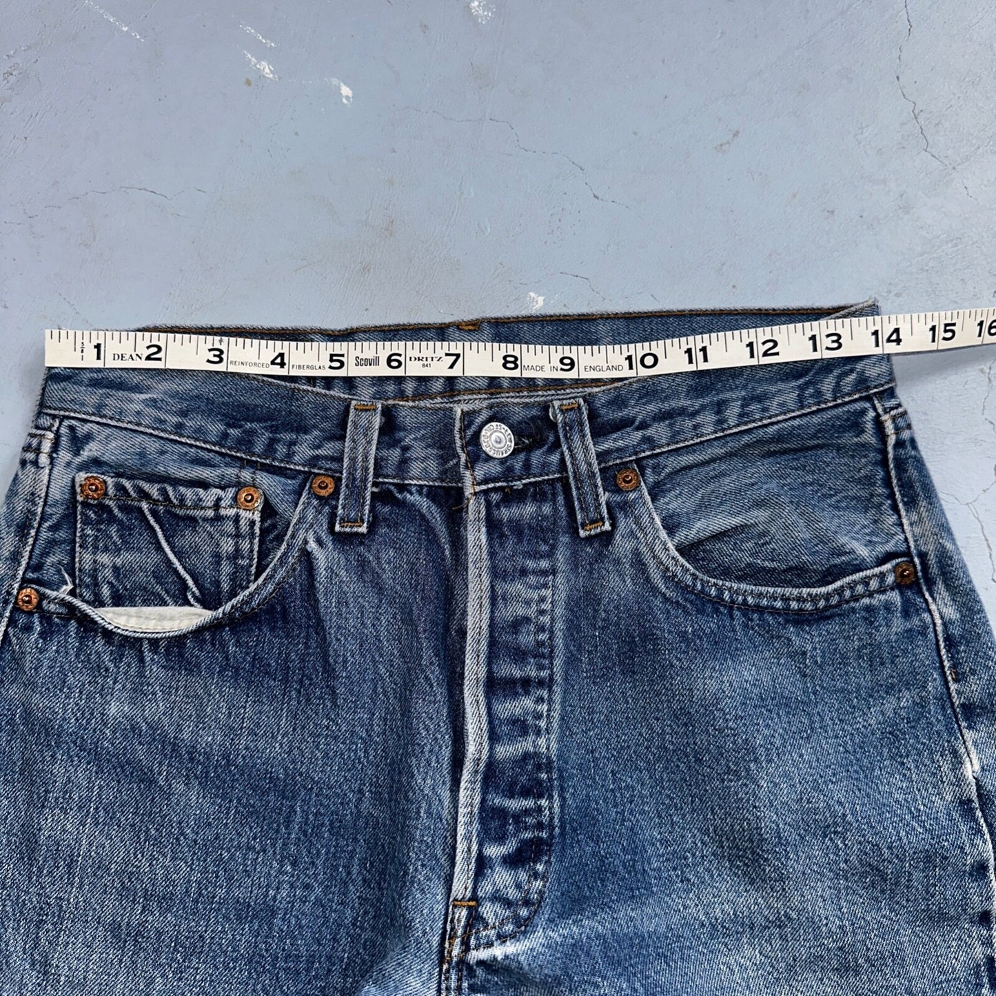 Levis 501 Vintage 80s Redline Selvedge USA XX Jeans Skinny Tailored Act 28X29