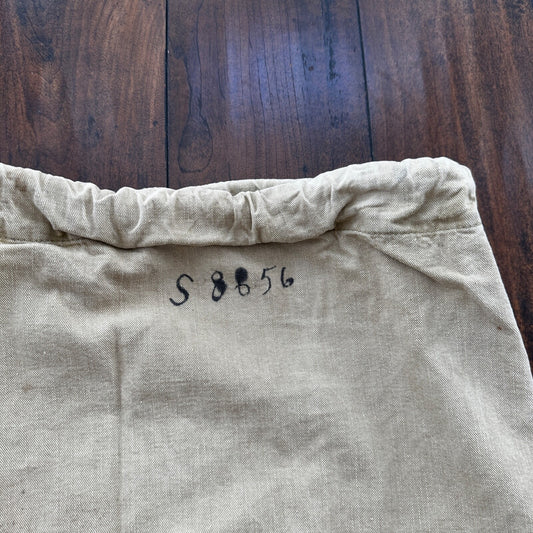 VTG WWII Canvas Garment Laundry Bag Rare Military Denim 1940s 40s 50s Stencil