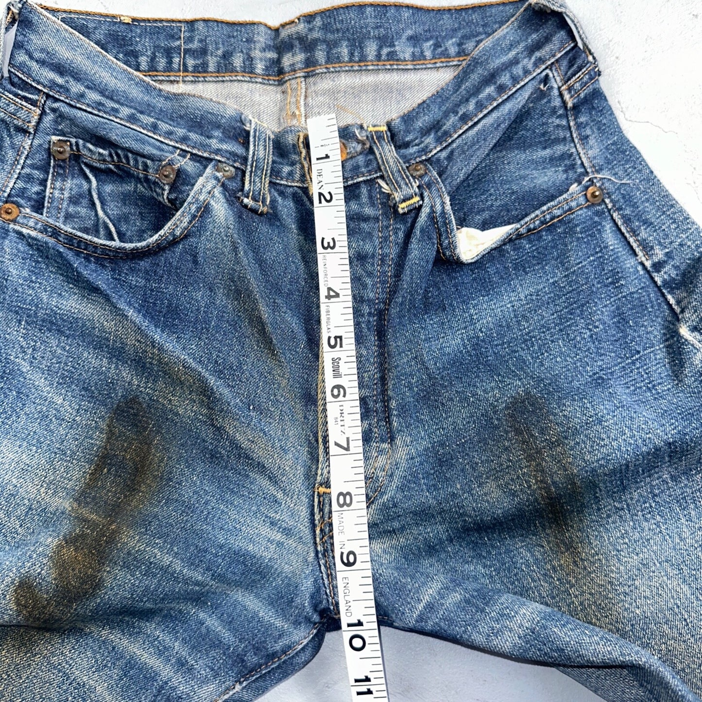 Levis 501 Big E Vintage 60s Redline Selvedge USA XX 1960s Jeans 27x30 Act 25x28