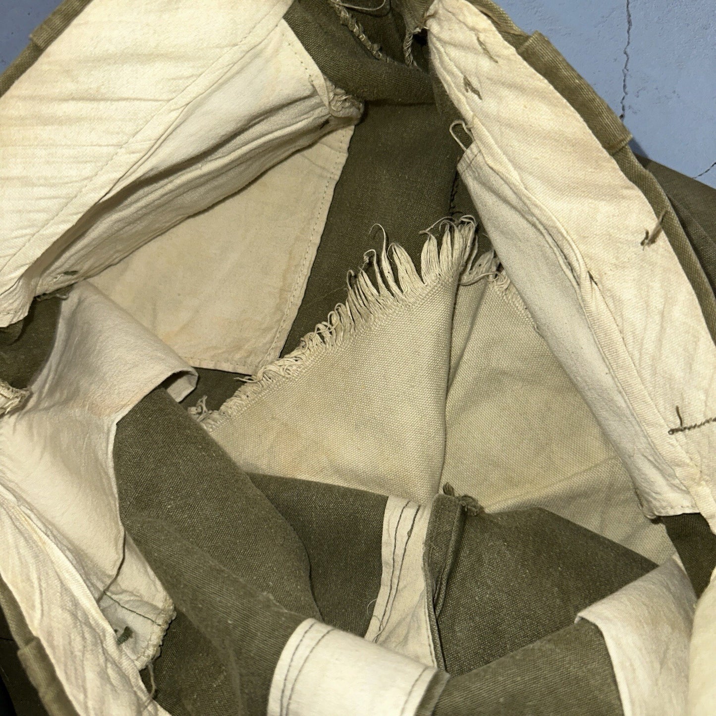 Vintage 50s 60s Duck Canvas Hunting Pants Zip Size 33x26 Rockabilly Double Knee