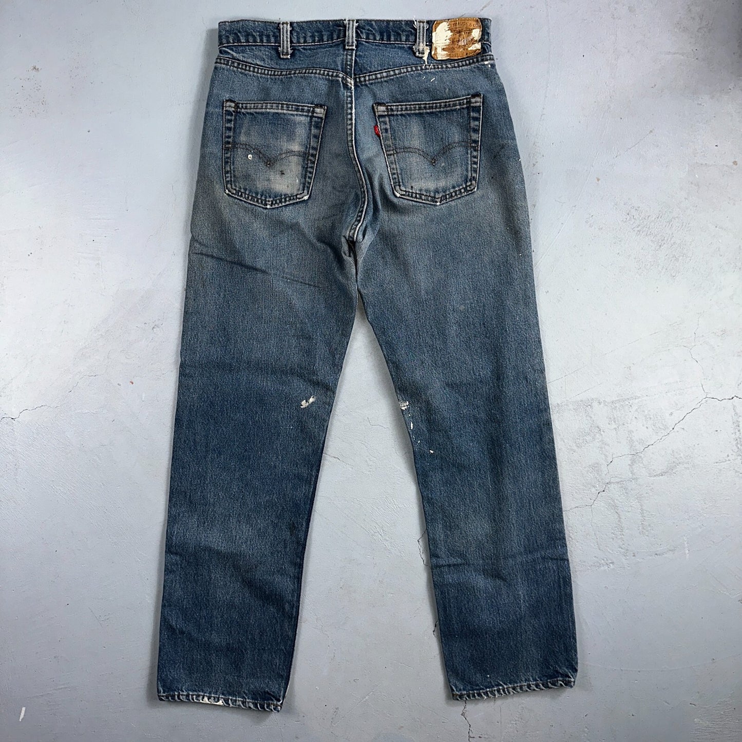 Levis 501 Vintage 80s USA XX Straight Leg Jeans Blue 20502 Paint 34x32 Act 32x30