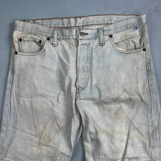 Levis 501 Vintage 90s Europe XX Straight Leg Jeans Light Wash 38x36 Act 35x27