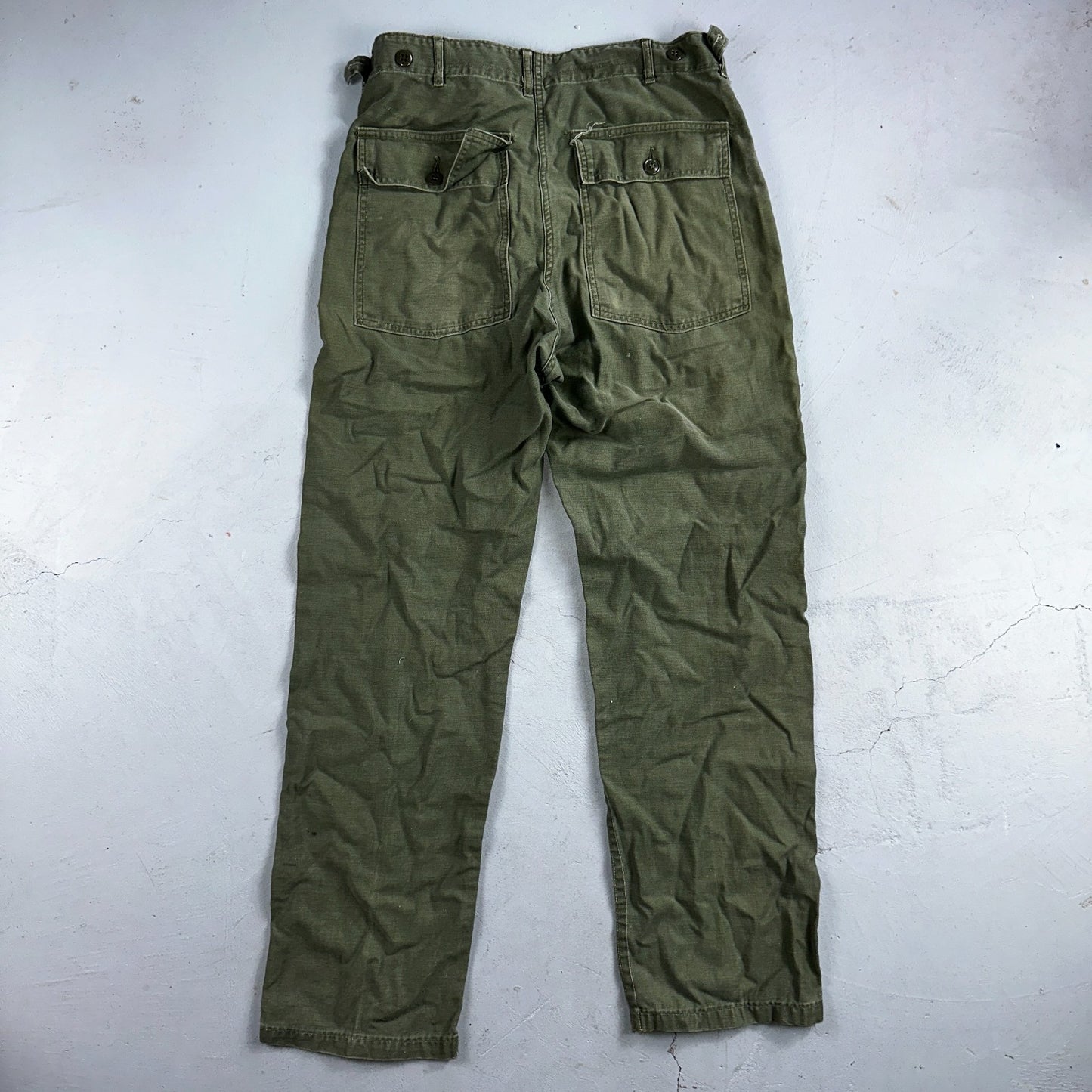 Vintage 1960s 70s Vietnam OG 107 Fatigue Pants 60s Missing Button Fly Act 32x31