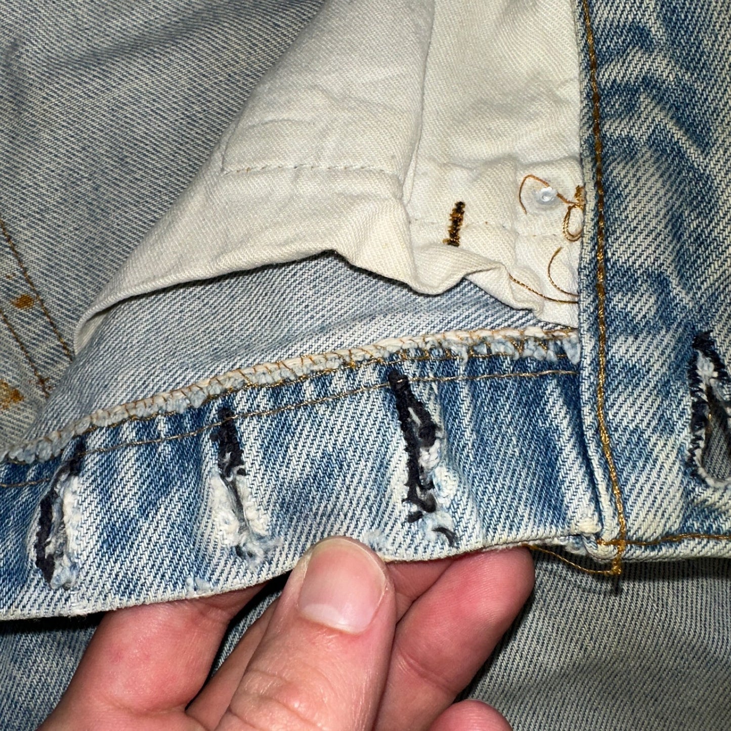 Levis 501 Vintage 80s Redline Selvedge USA XX Jeans Light Wash 1980s Act 28x29