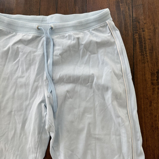 Gloria Vanderbilt Sport Pants Womens PL Blue Sweatpants Cotton Caro Pocket Capri