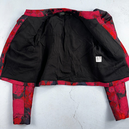 House Of Harlow 1960 Jacket Women Red Cropped REVOLVE Silvio Top Floral M