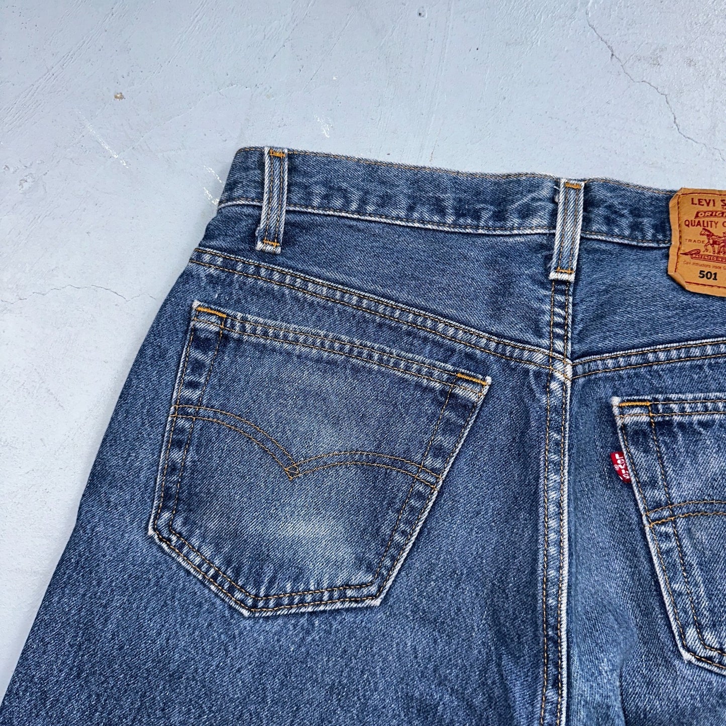 Levis 501 Vintage 80s USA XX Shorts Cut Off Blue Light Wash 32x32 Act 31x6