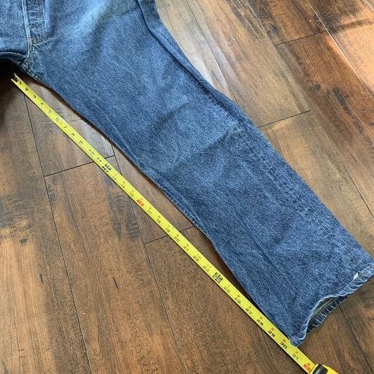Levis 501 Vintage 90s Straight Leg XX USA Jeans 44x34 Dark Wash Act 40x30
