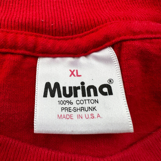 Santa Helper Mistletoe VTG T Shirt 90s Red Tester Single Stitch Funny Christmas