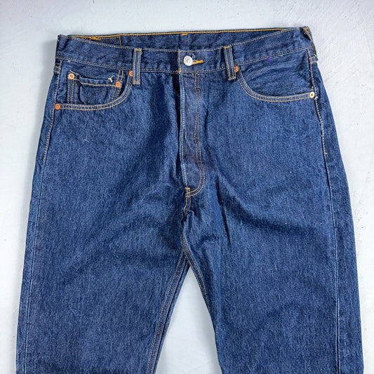 Levis 501 Vintage Y2K 90s XX Straight Leg Jeans Blue Dark Wash 36x40 Act 34x35