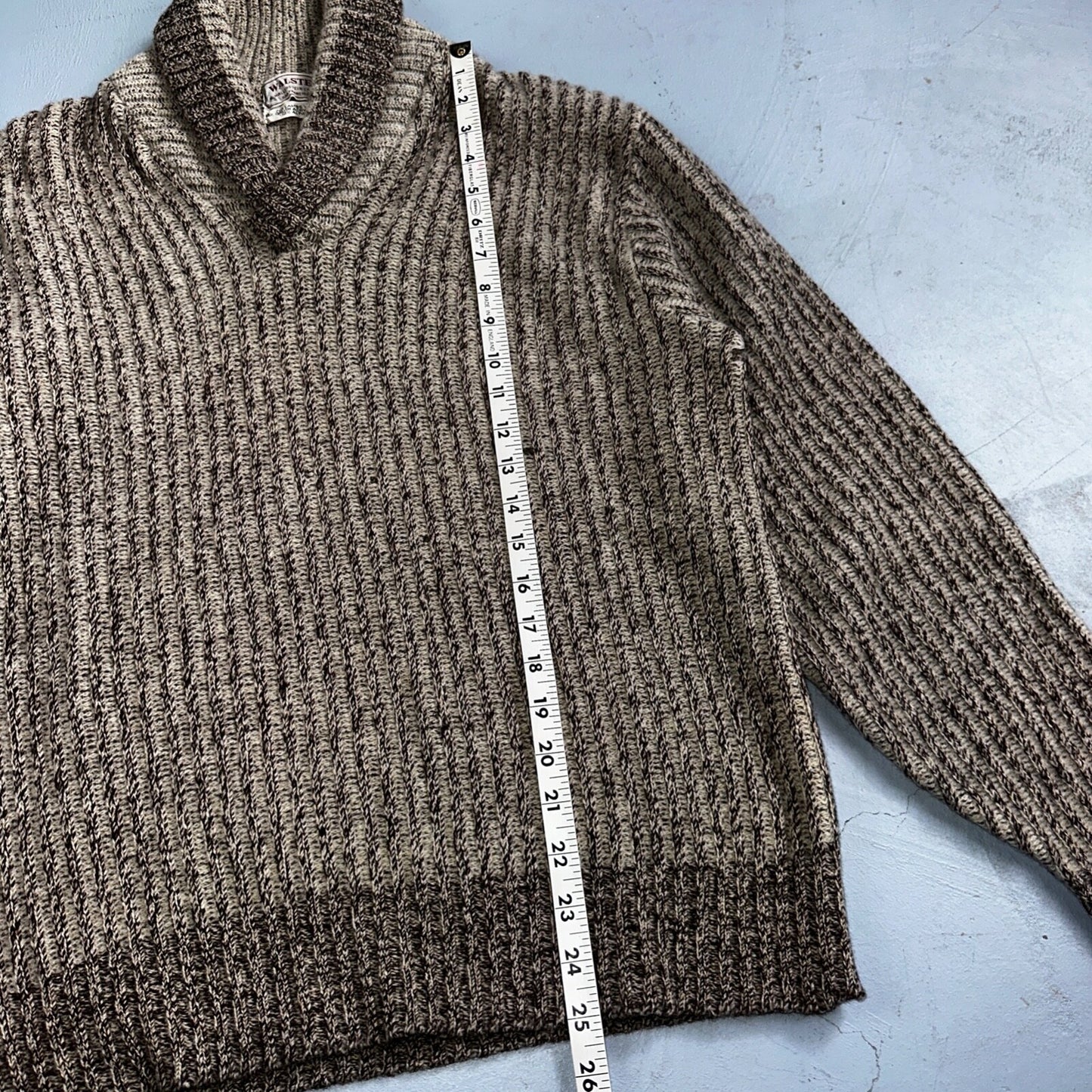 1950s Vintage Wool Pullover Sweater Shawl Novelty Walsted 44 Rockabilly 50s 60s