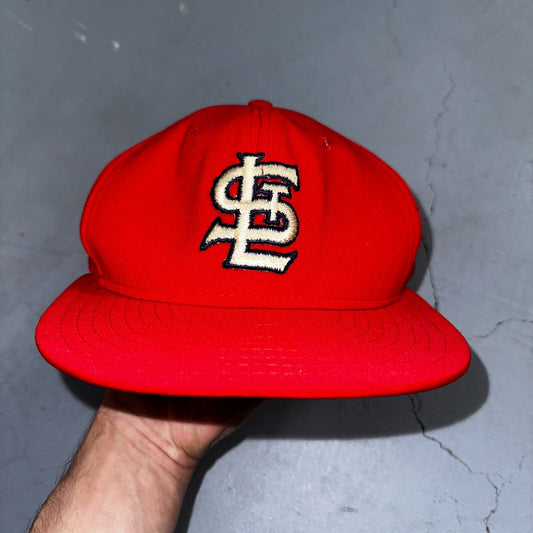 Vintage St. Louis Cardinals Snapback Hat AJD Super Stripe Made USA Trucker Nylon