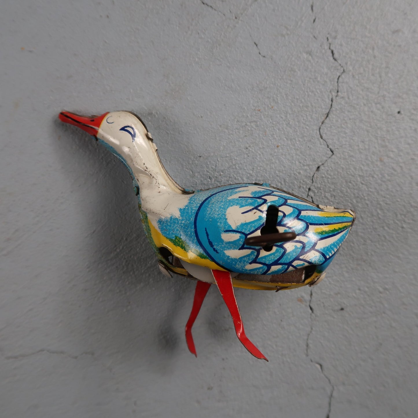 Vintage Inakita Wind Up Tin Goose Made In Japan Working Condition Includes Key